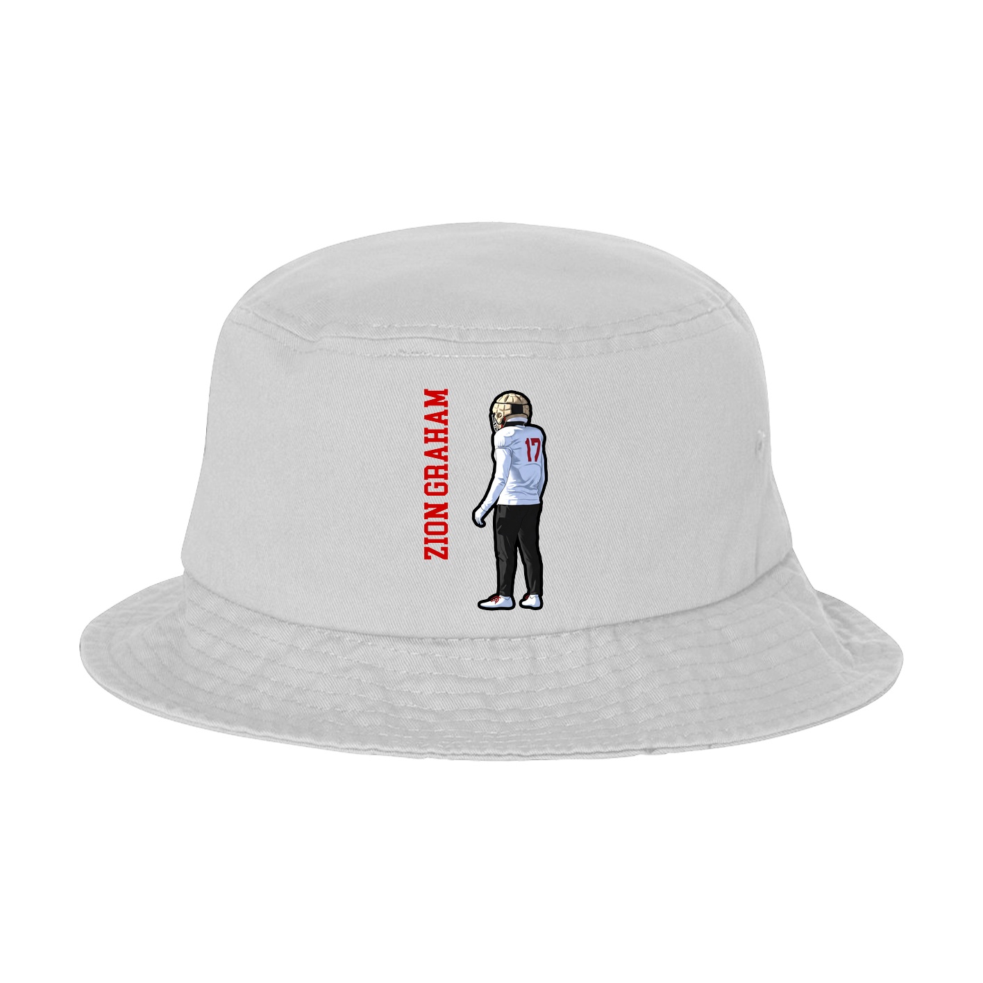 Bucket Cap — Name Vertical in White