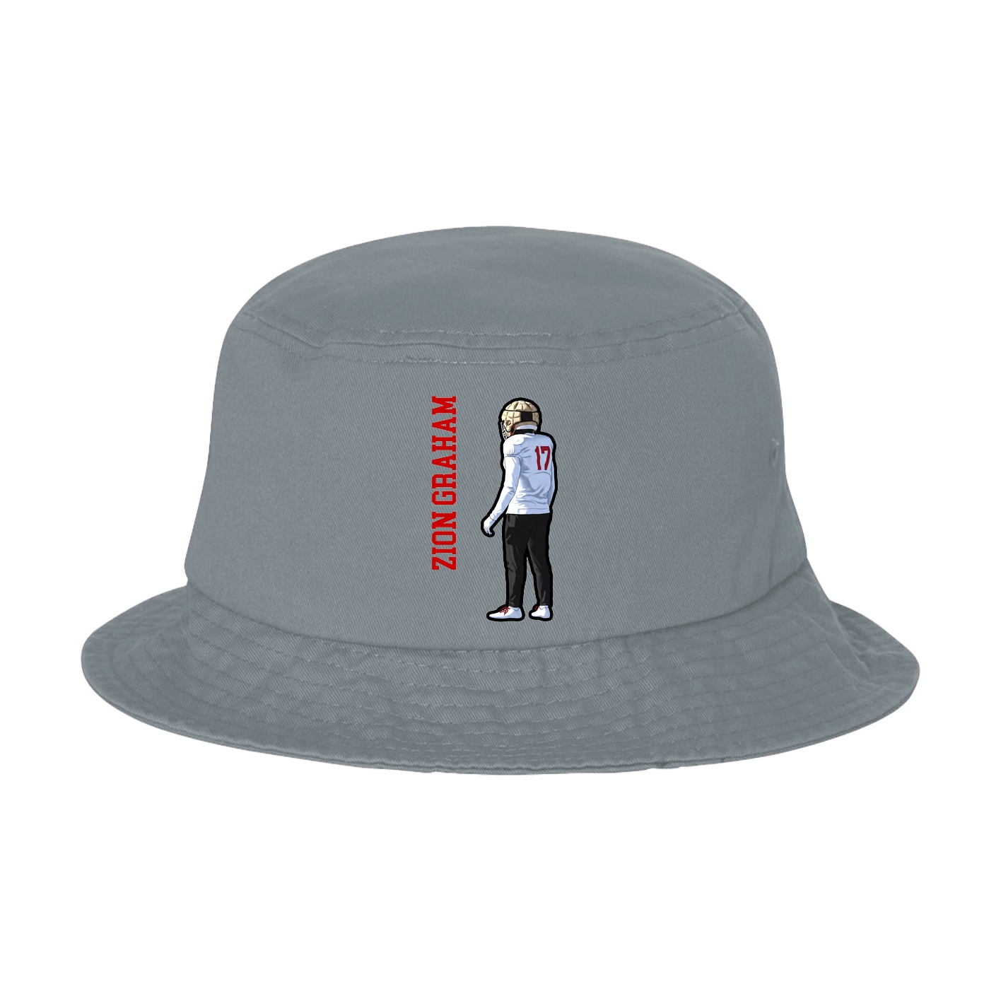 Bucket Cap — Name Vertical in Grey