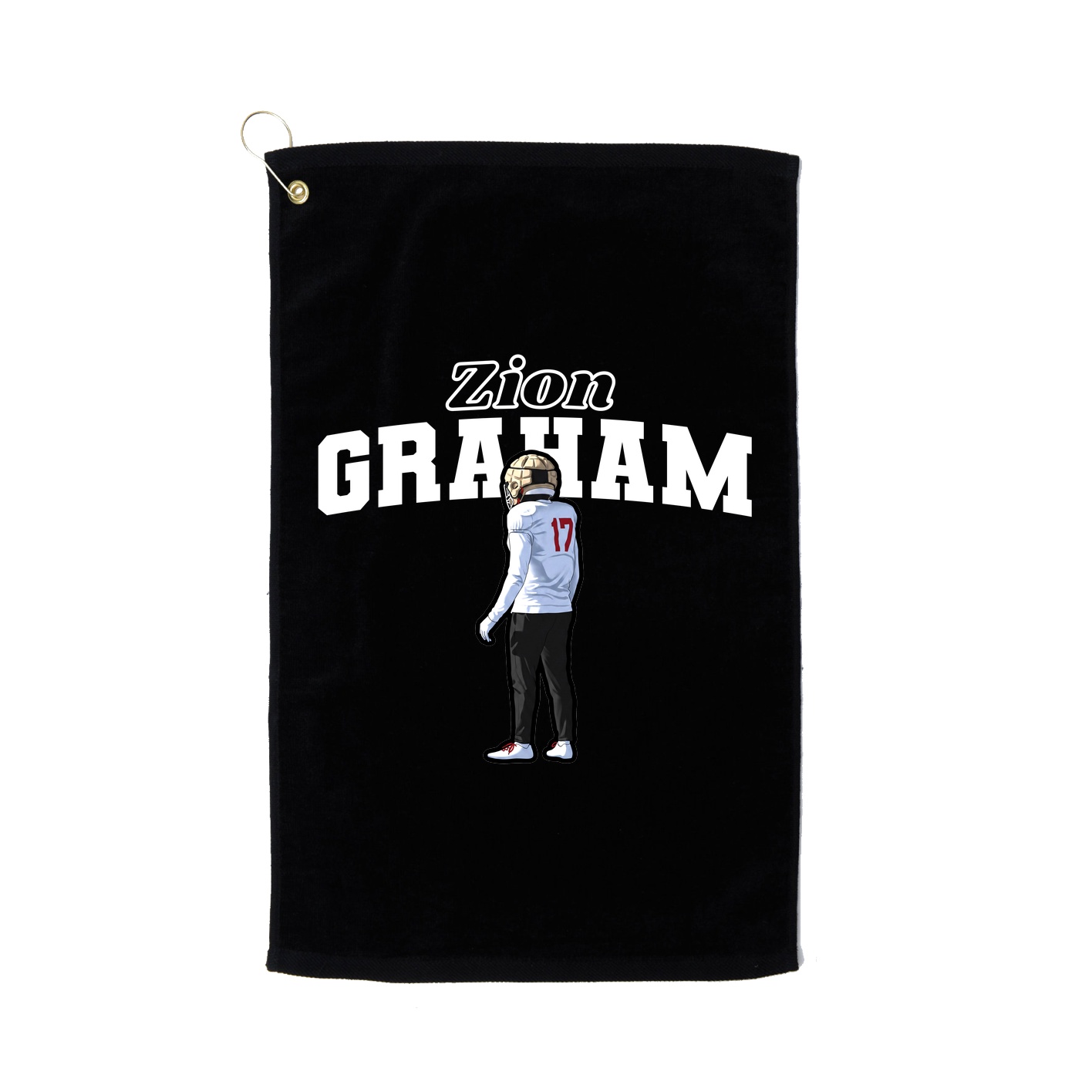 Golf Towel — Name Arch in Black
