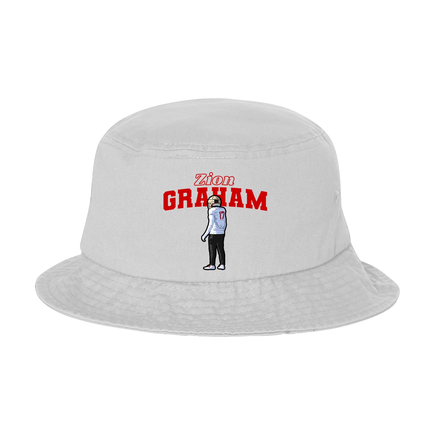 Bucket Cap — Name Arch in White