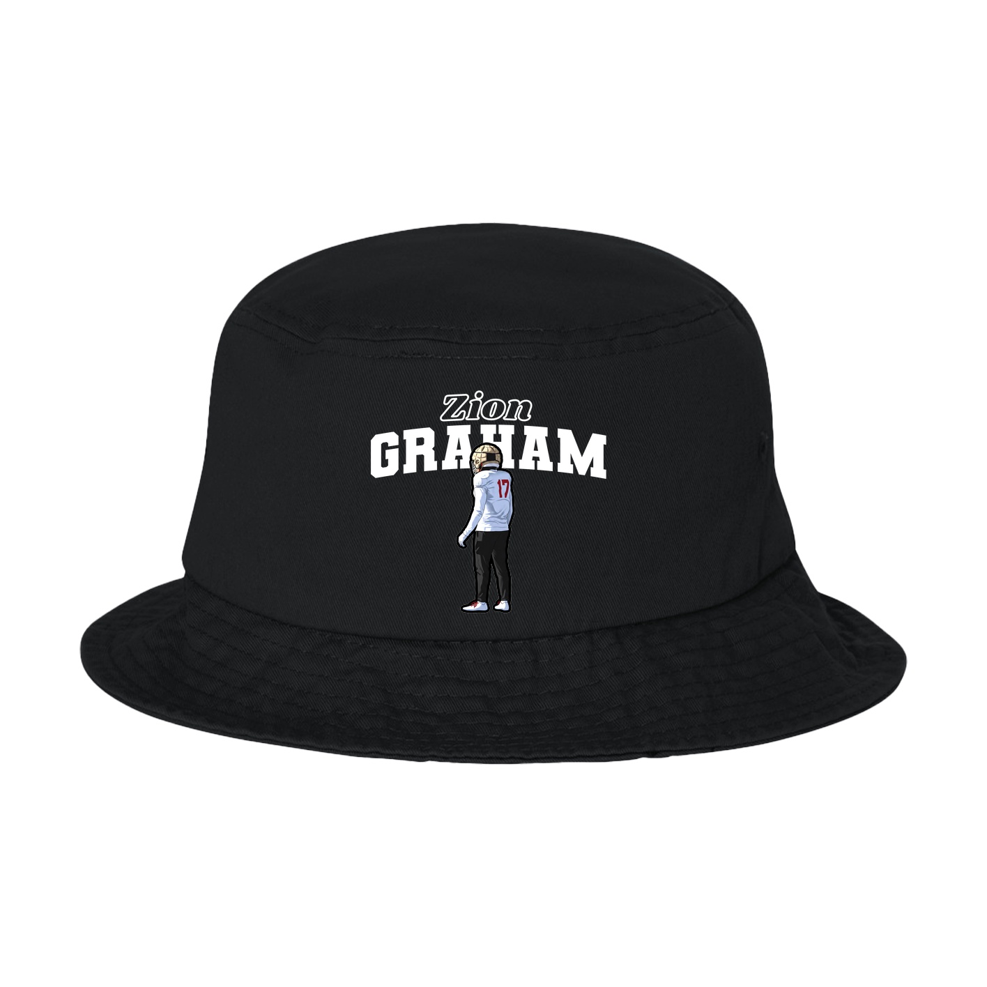 Bucket Cap — Name Arch in Black