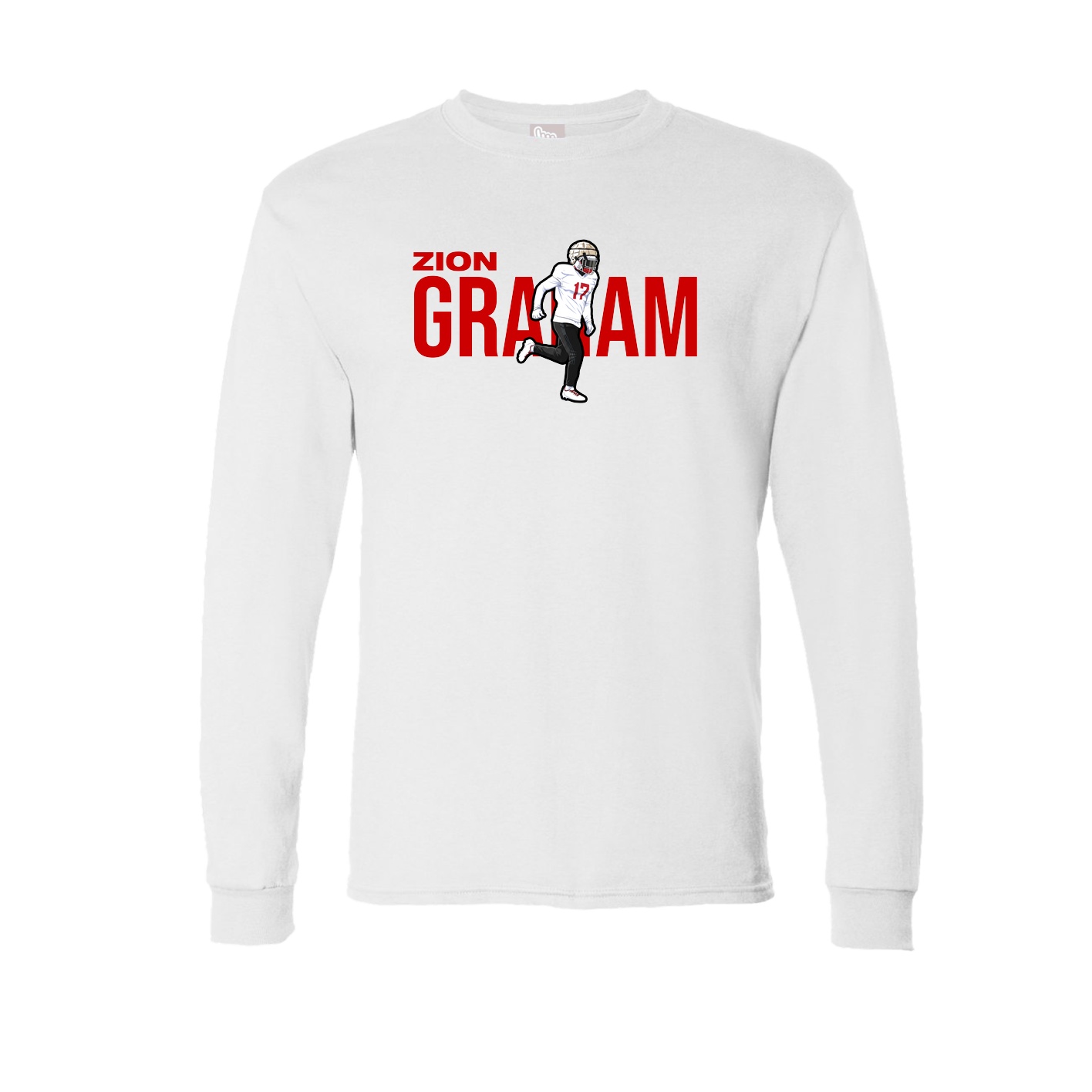 Long Sleeve Tee — Player Name in White