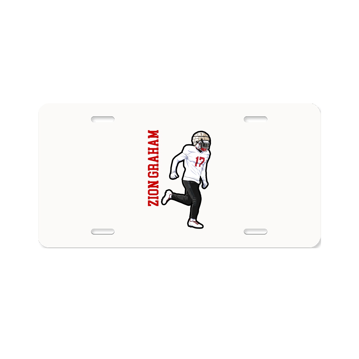 License Plate — Name Vertical in Classic