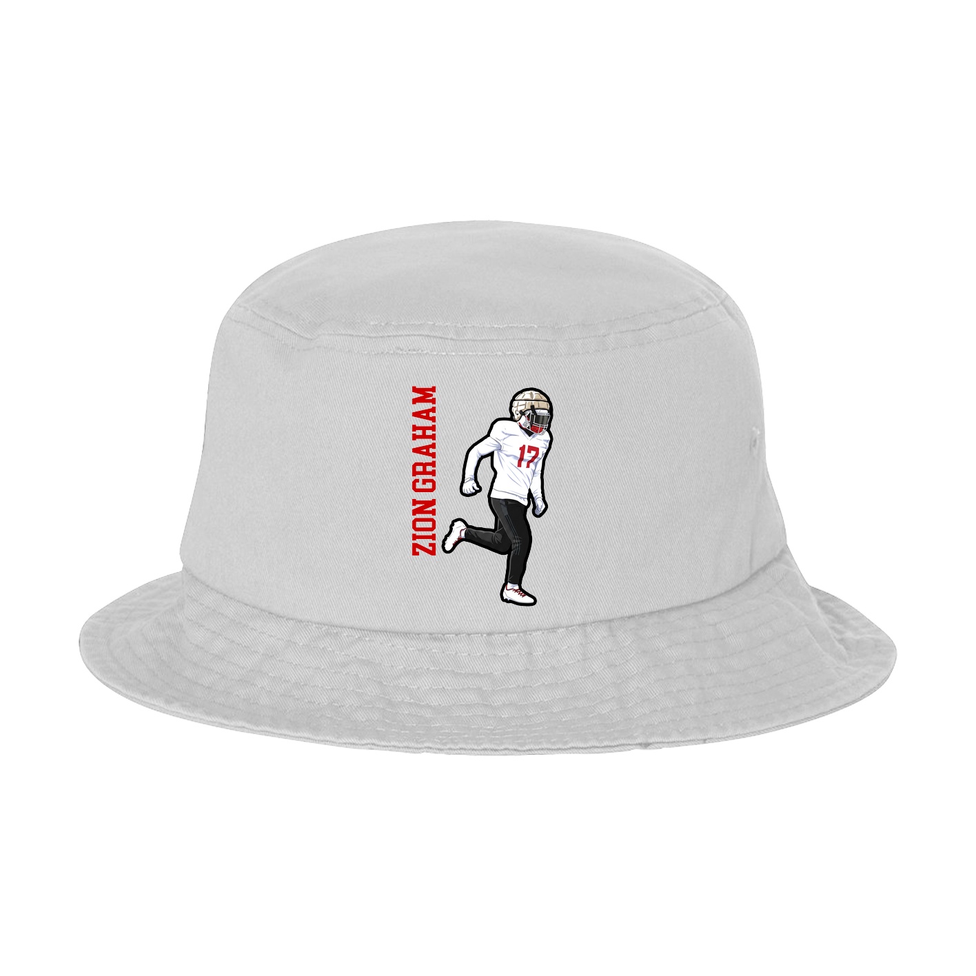 Bucket Cap — Name Vertical in White
