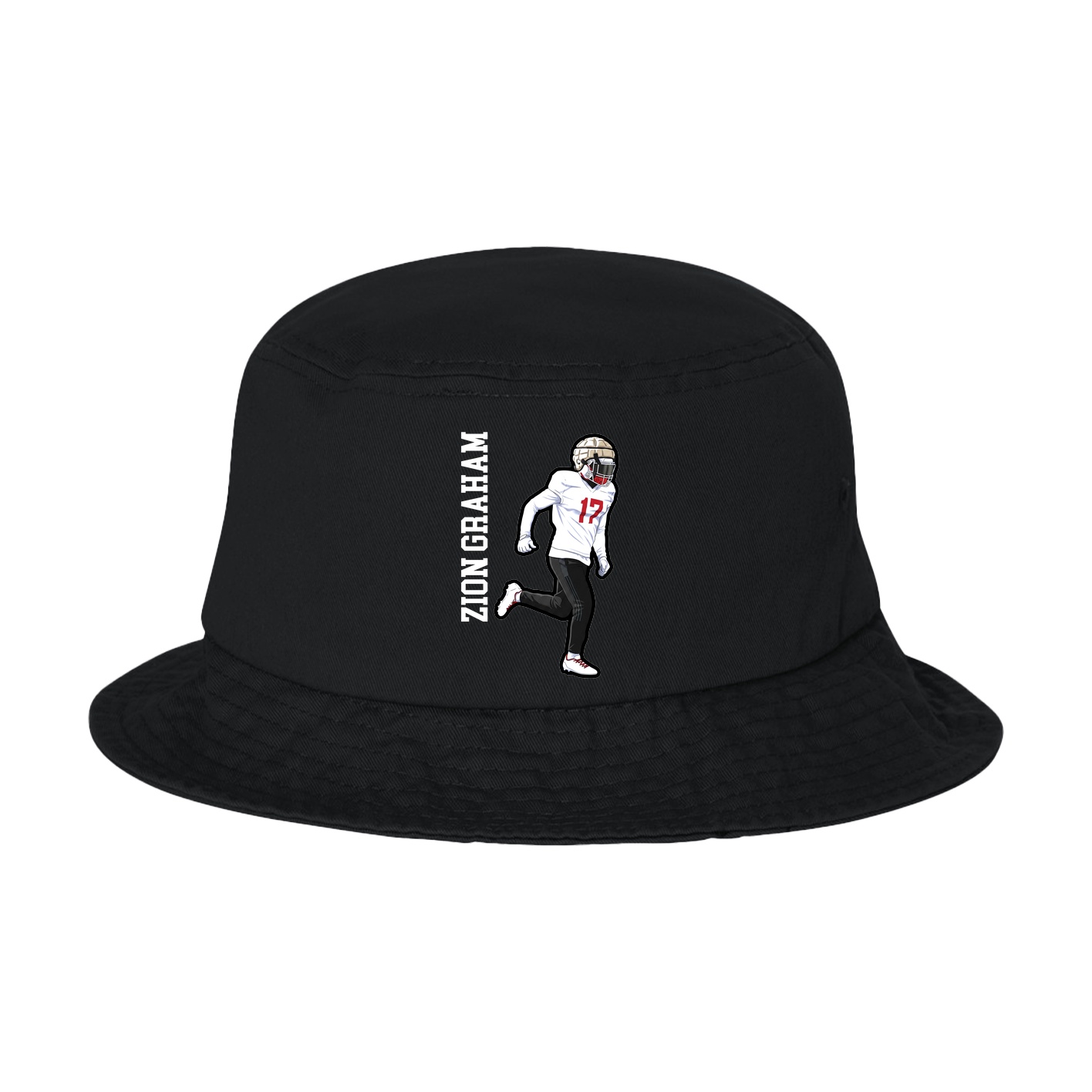 Bucket Cap — Name Vertical in Black