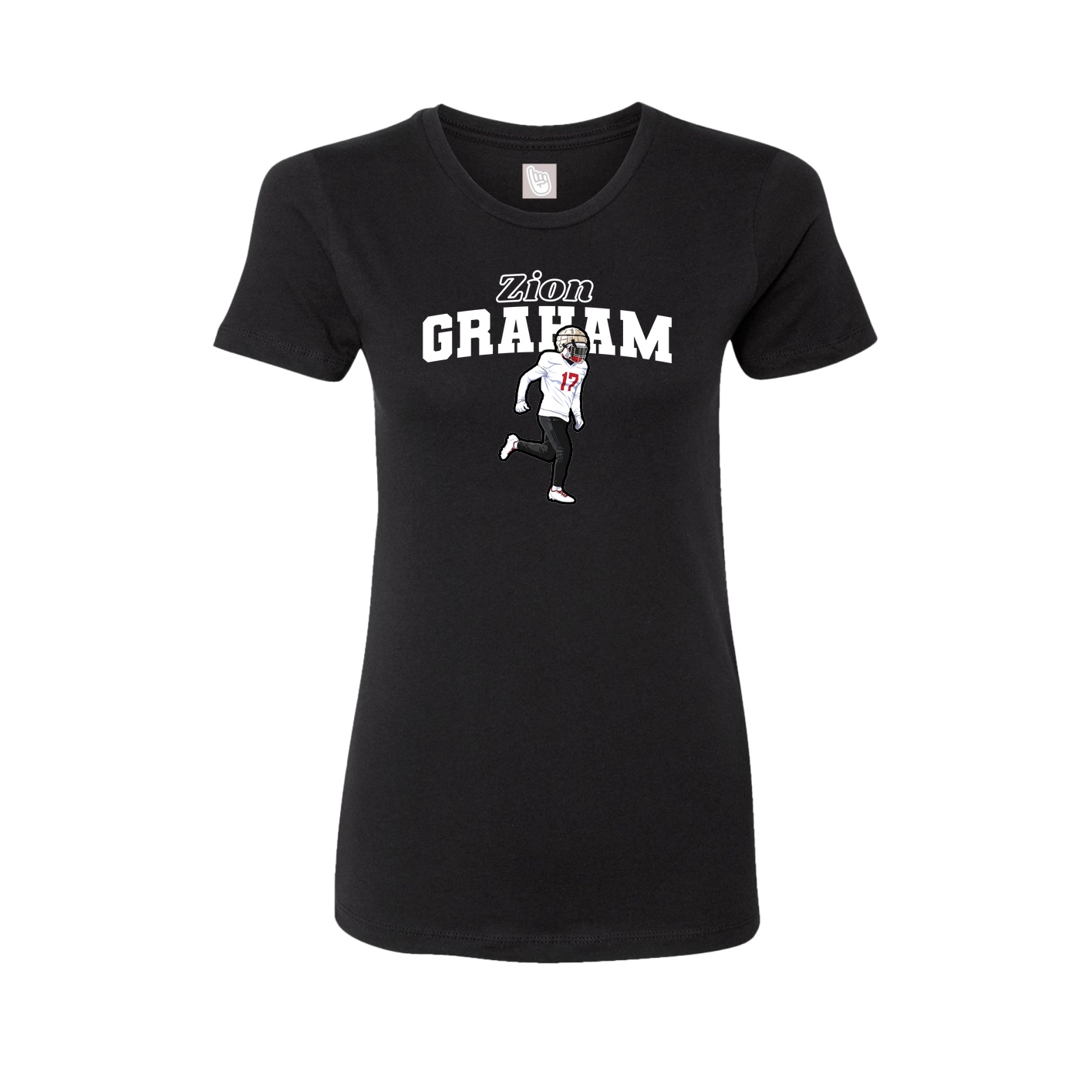 Womens Tee — Name Arch in Black