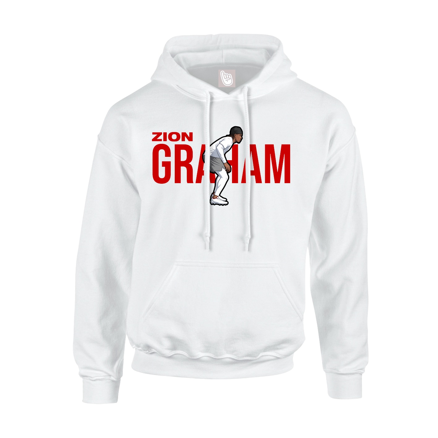 Youth Hoodie — Player Name in White