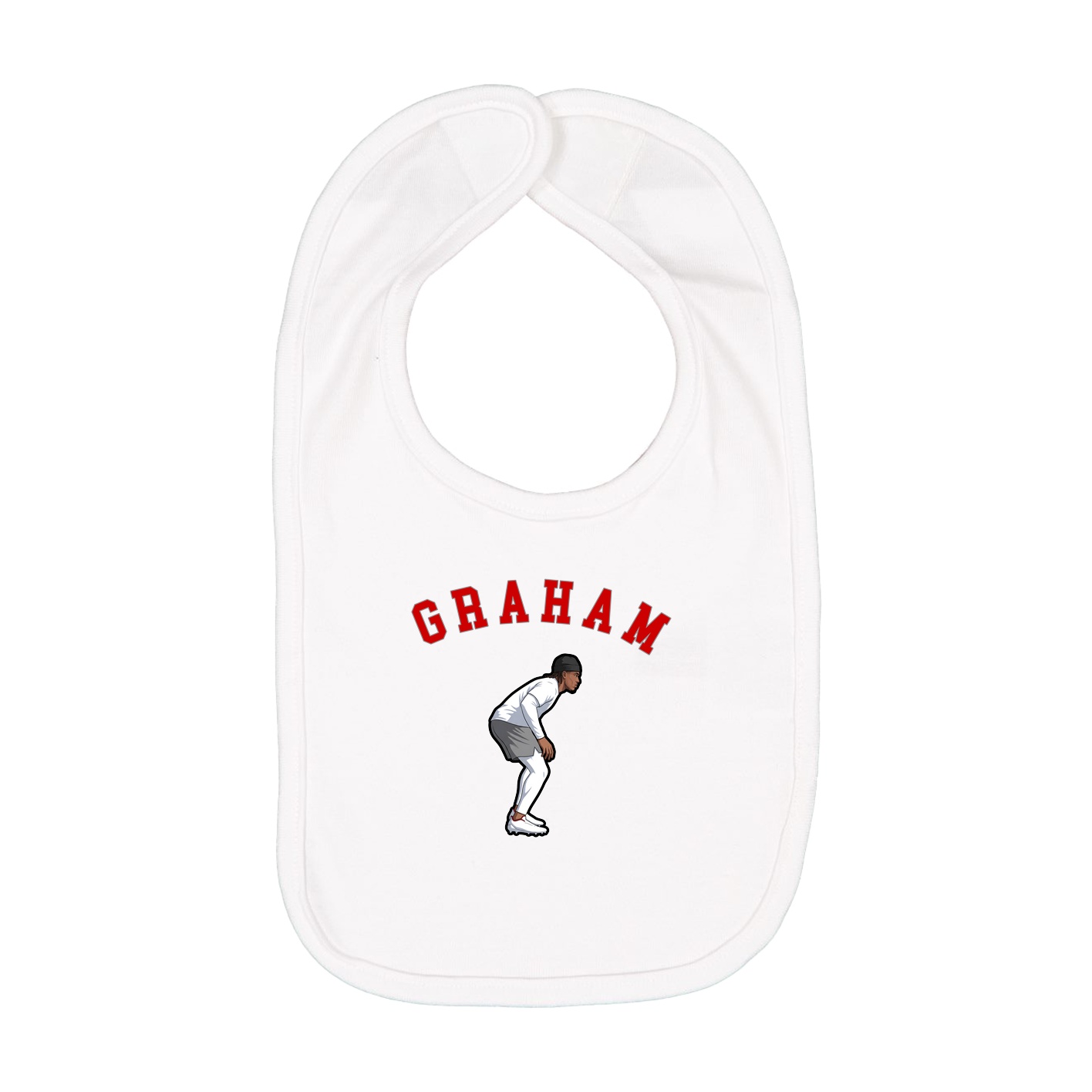 Infant Bib — Shirsey Arch in White