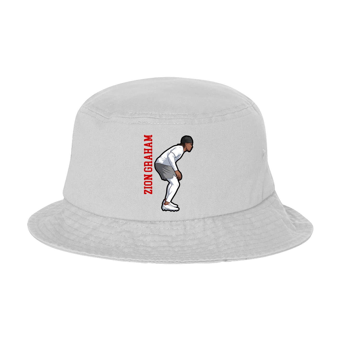 Bucket Cap — Name Vertical in White