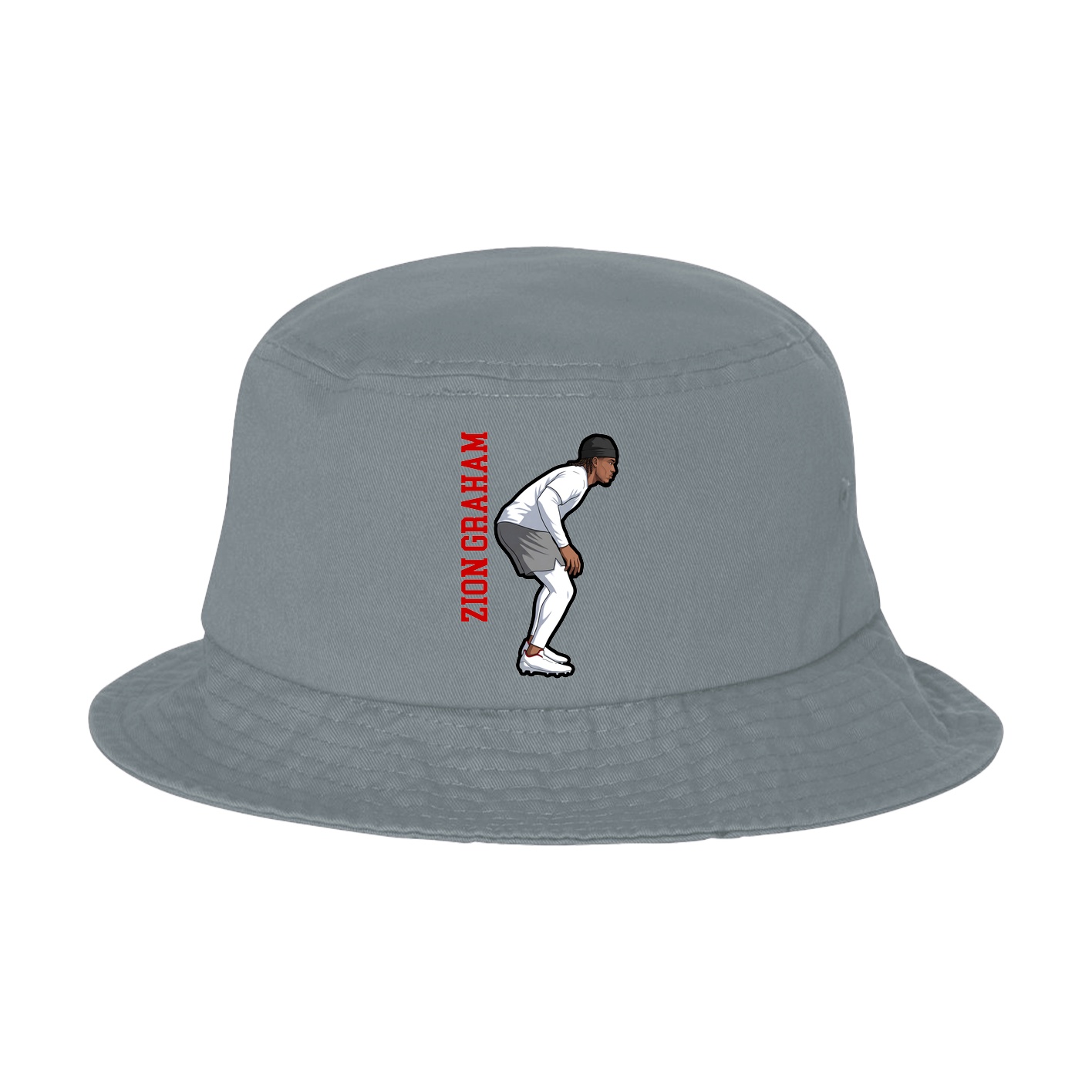 Bucket Cap — Name Vertical in Grey