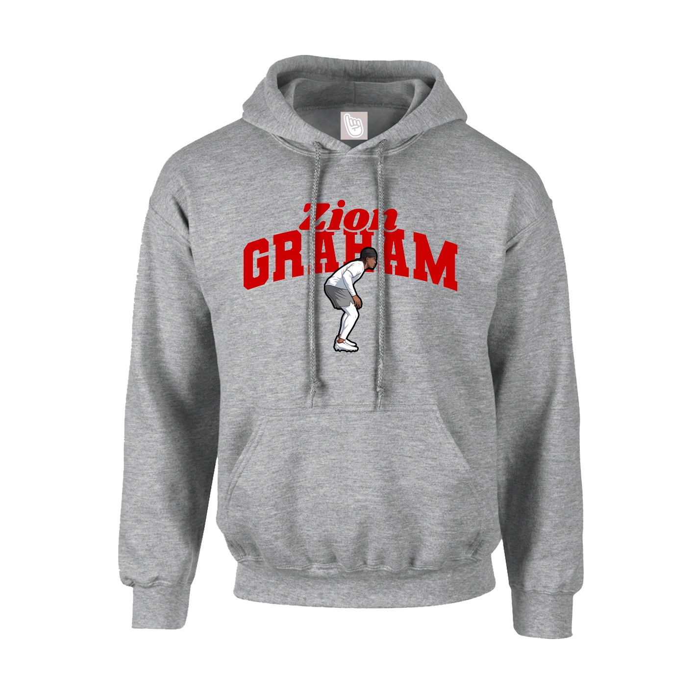 Youth Hoodie — Signature Arch in Grey