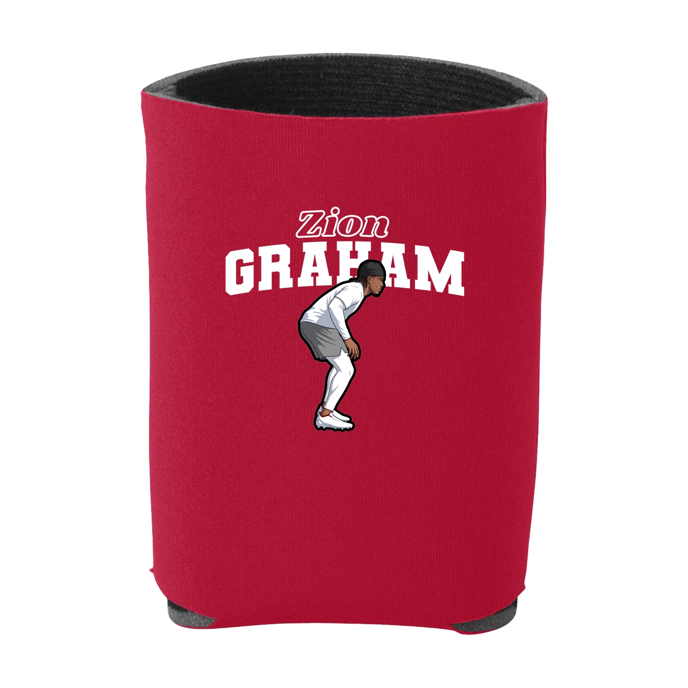 Can Holder — Name Arch in Red