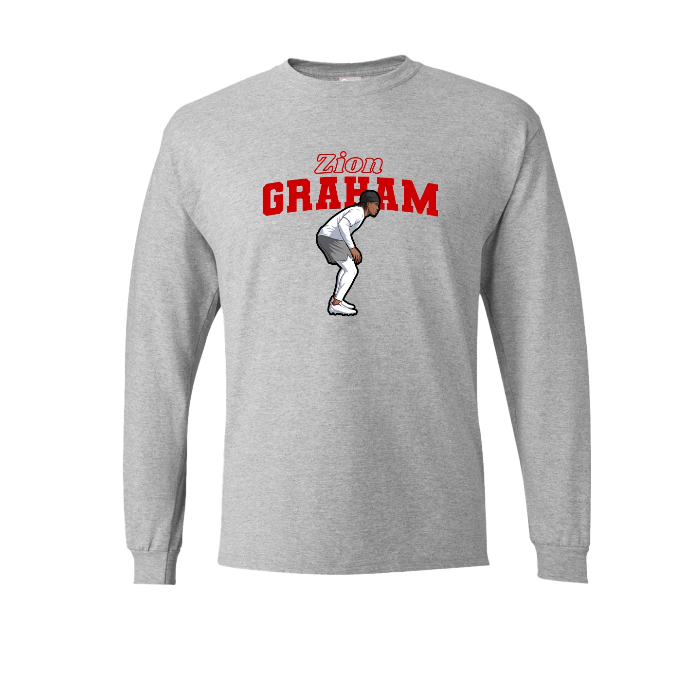 Long Sleeve Tee — Name Arch in Grey