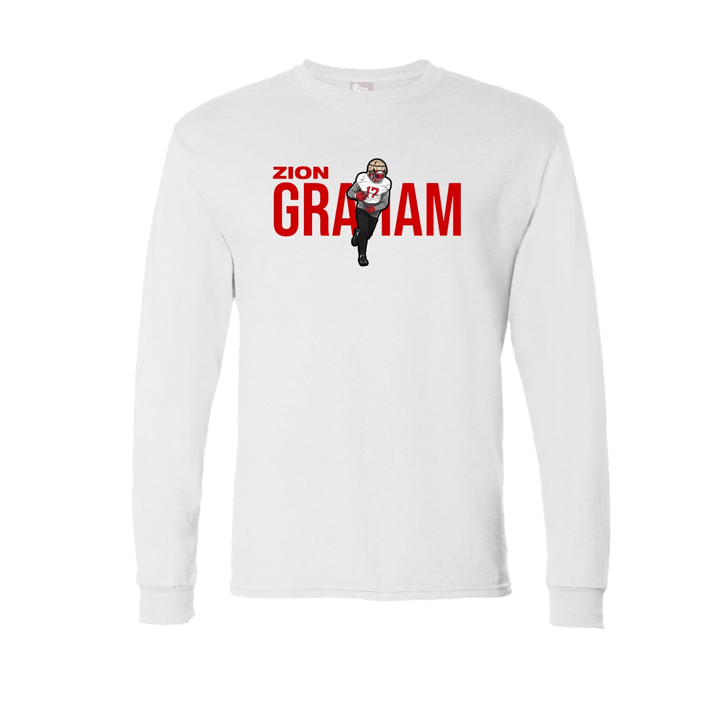 Long Sleeve Tee — Player Name in White