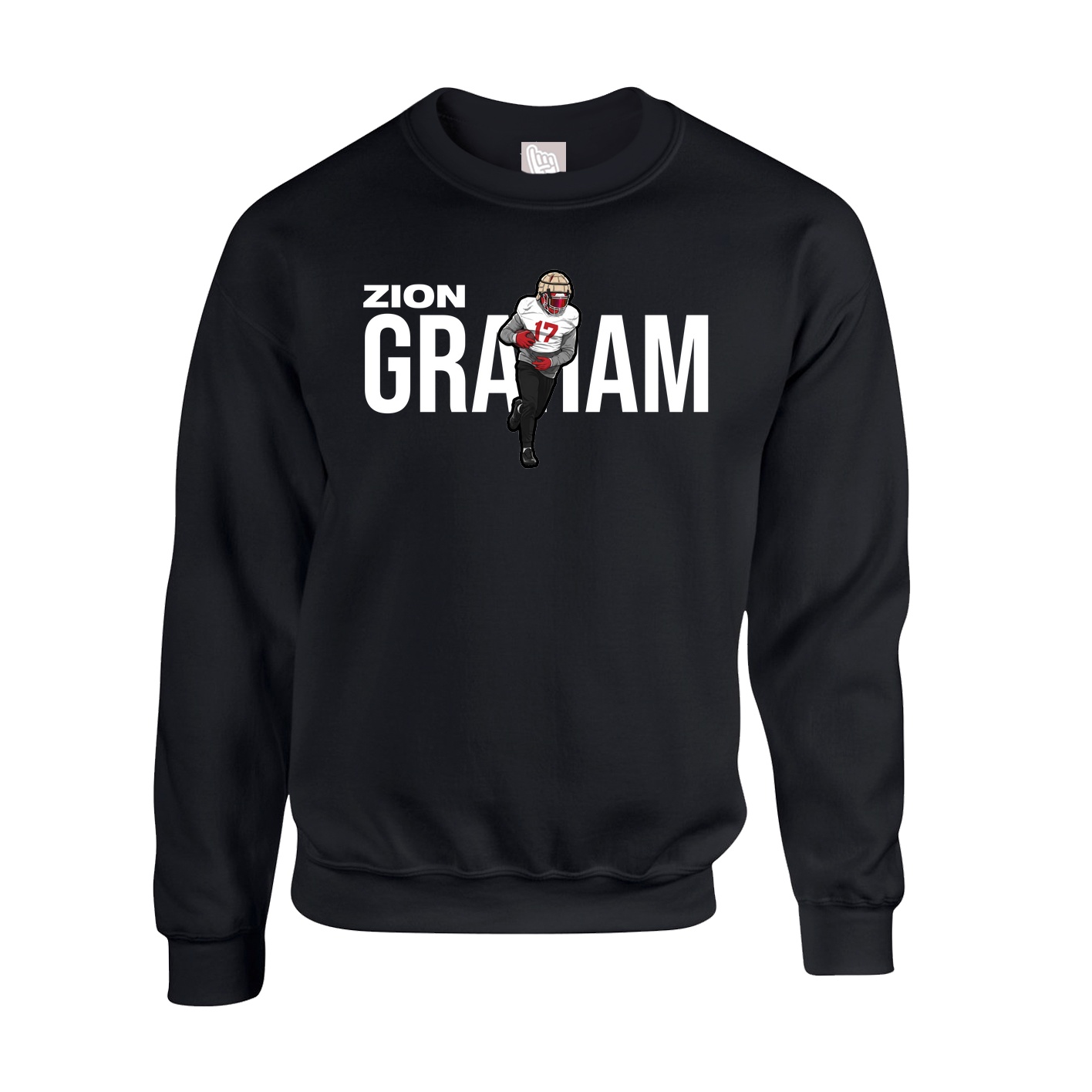 Fleece Crew — Player Name in Black