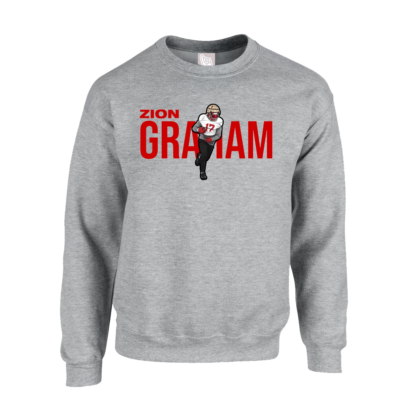Fleece Crew — Player Name in Grey
