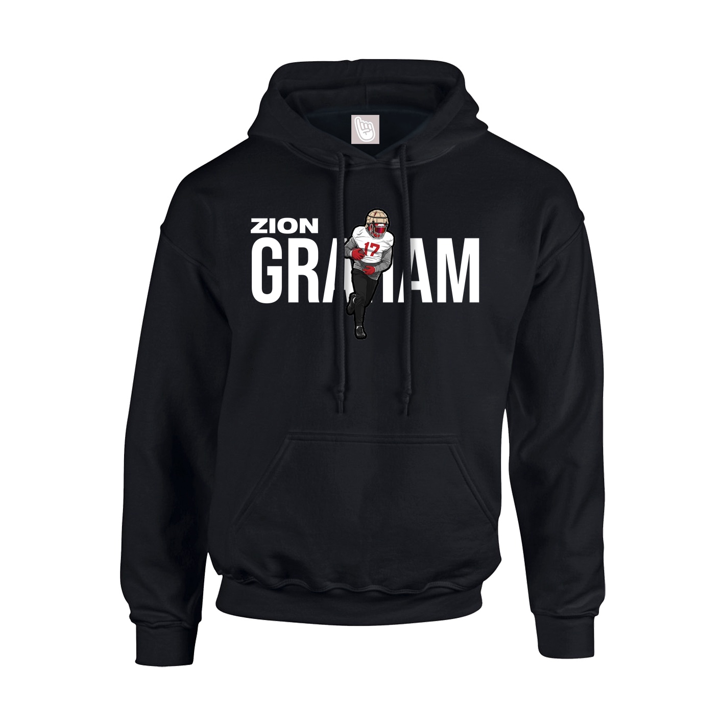 Youth Hoodie — Player Name in Black