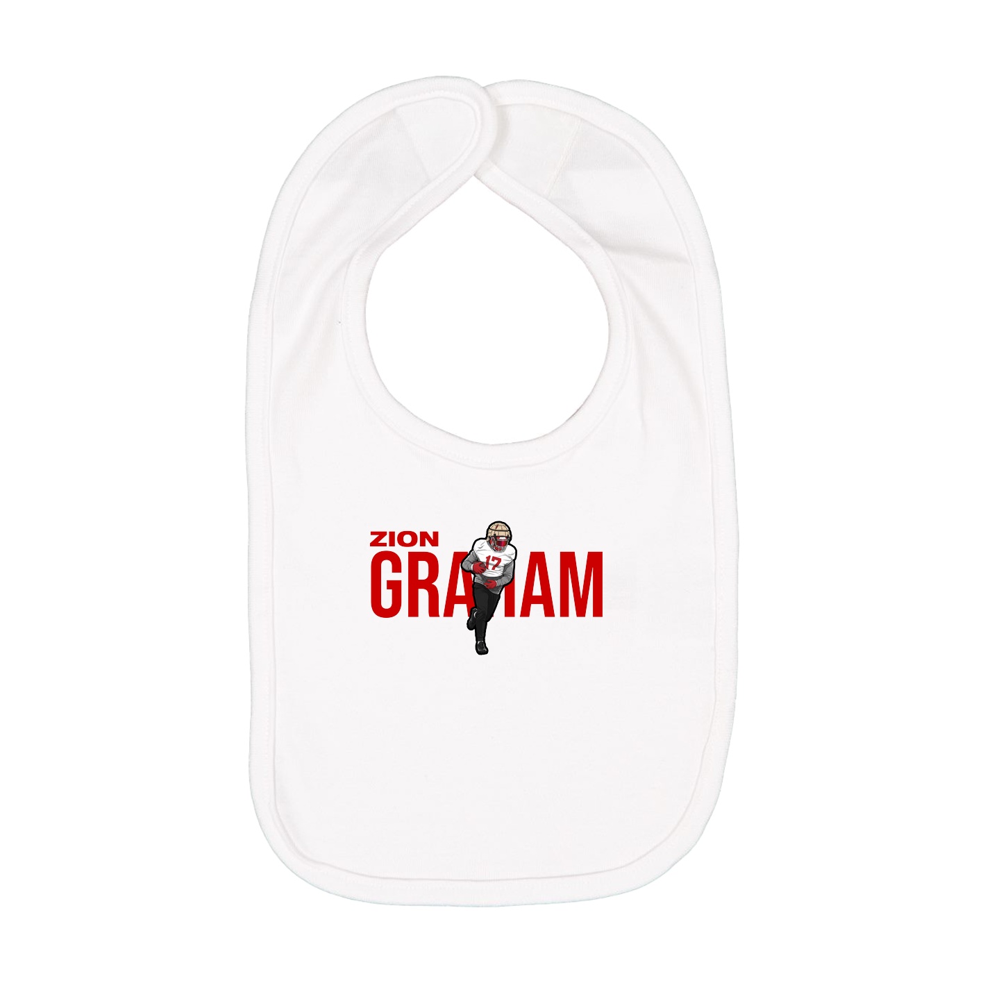 Infant Bib — Player Name in White