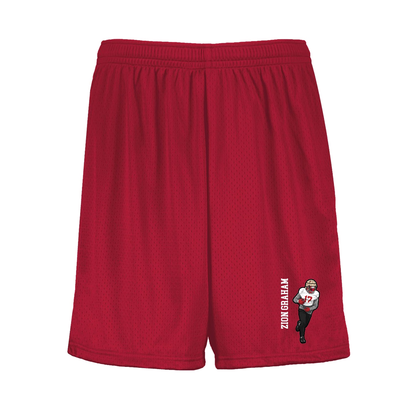 Shorts — Name Vertical in Red