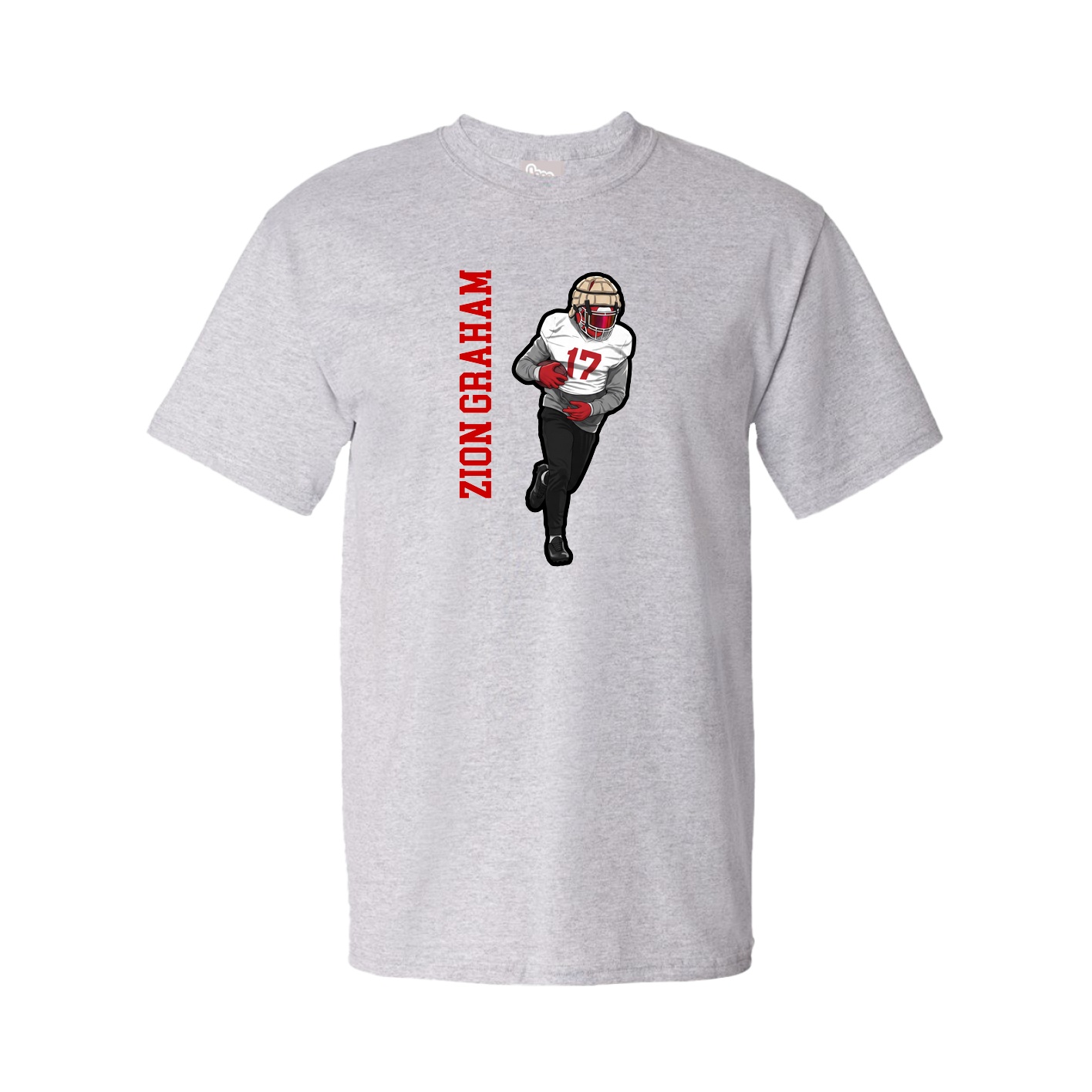 Tee — Name Vertical in Grey