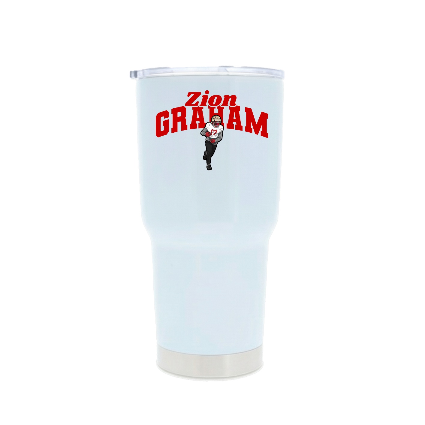 30oz Stainless Steel Tumbler — Signature Arch in White