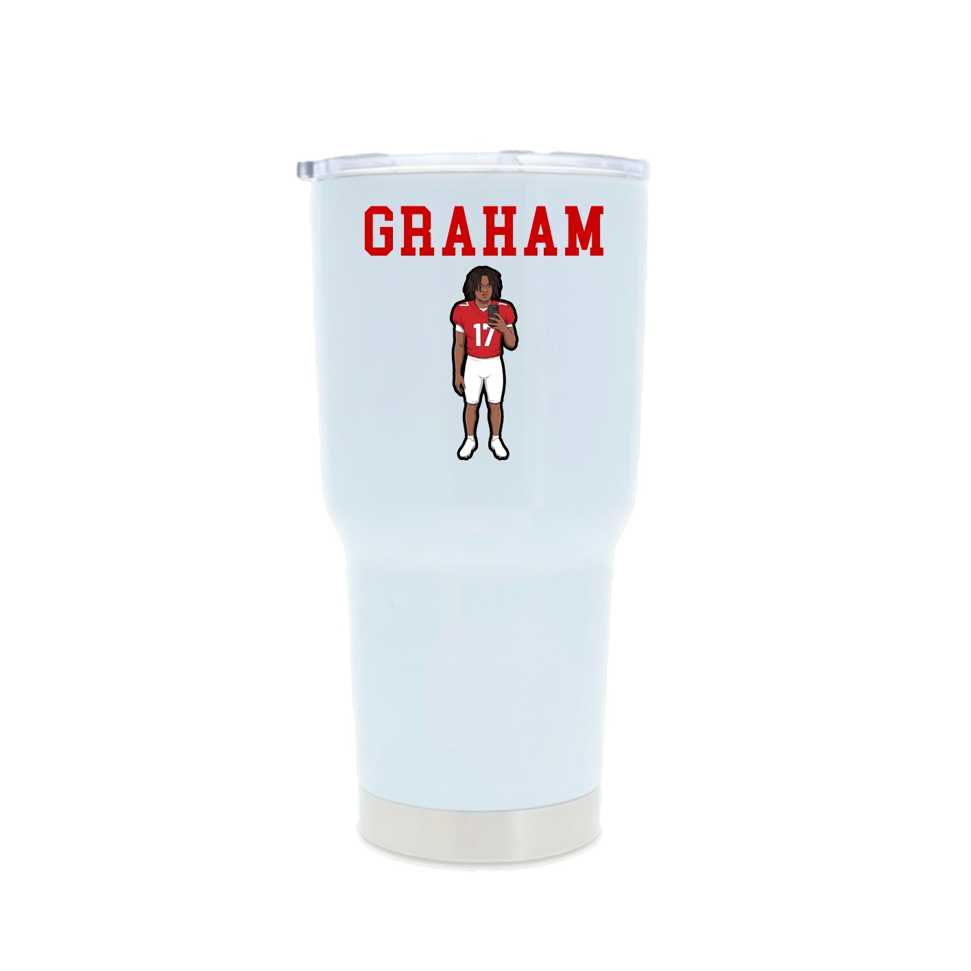 30oz Stainless Steel Tumbler — Shirsey in White