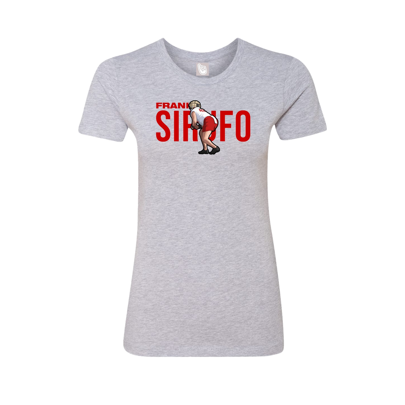 Fitted Women's Tee — Player Name in Grey