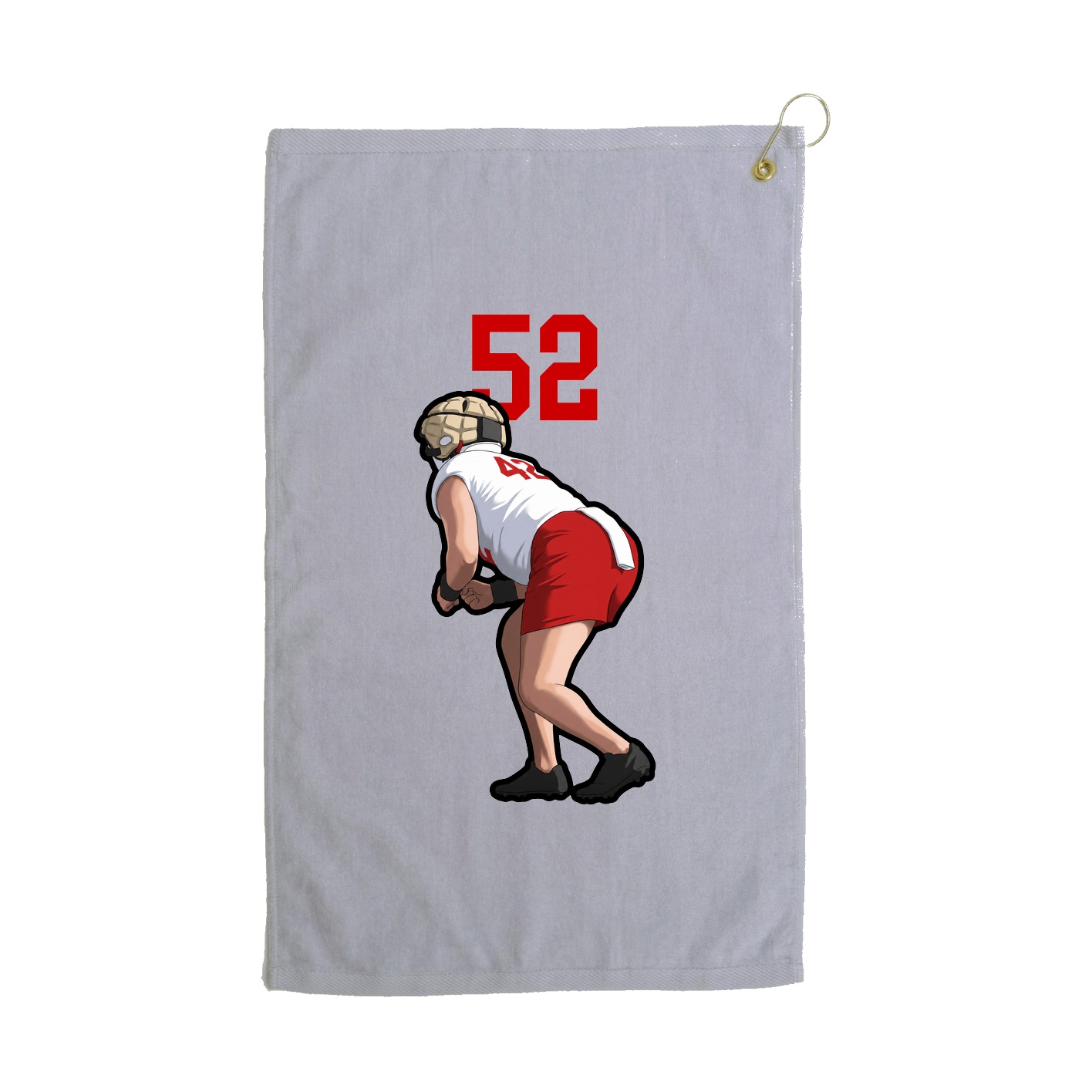 Golf Towel — Number Top in Grey