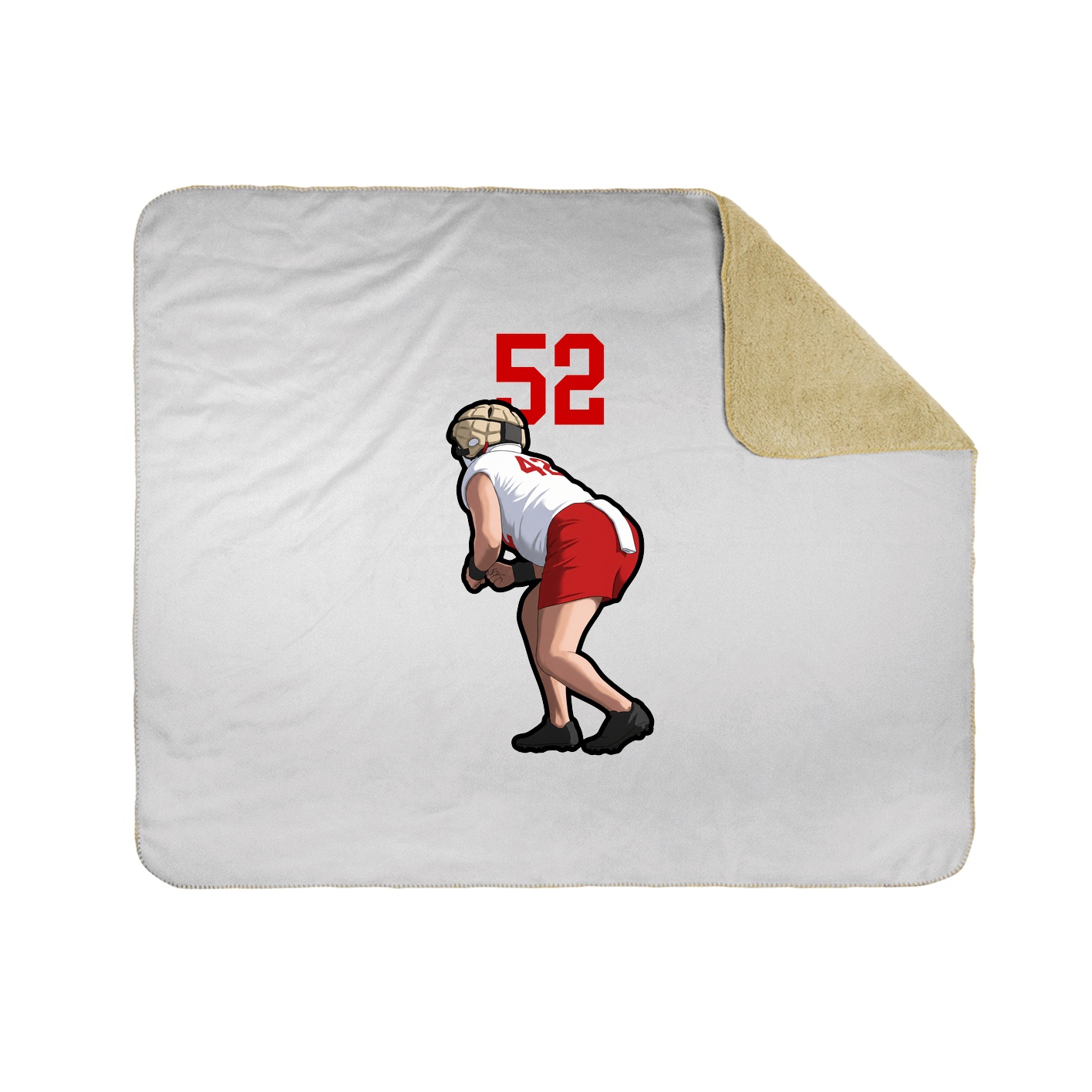 Throw Blanket — Number Top in White