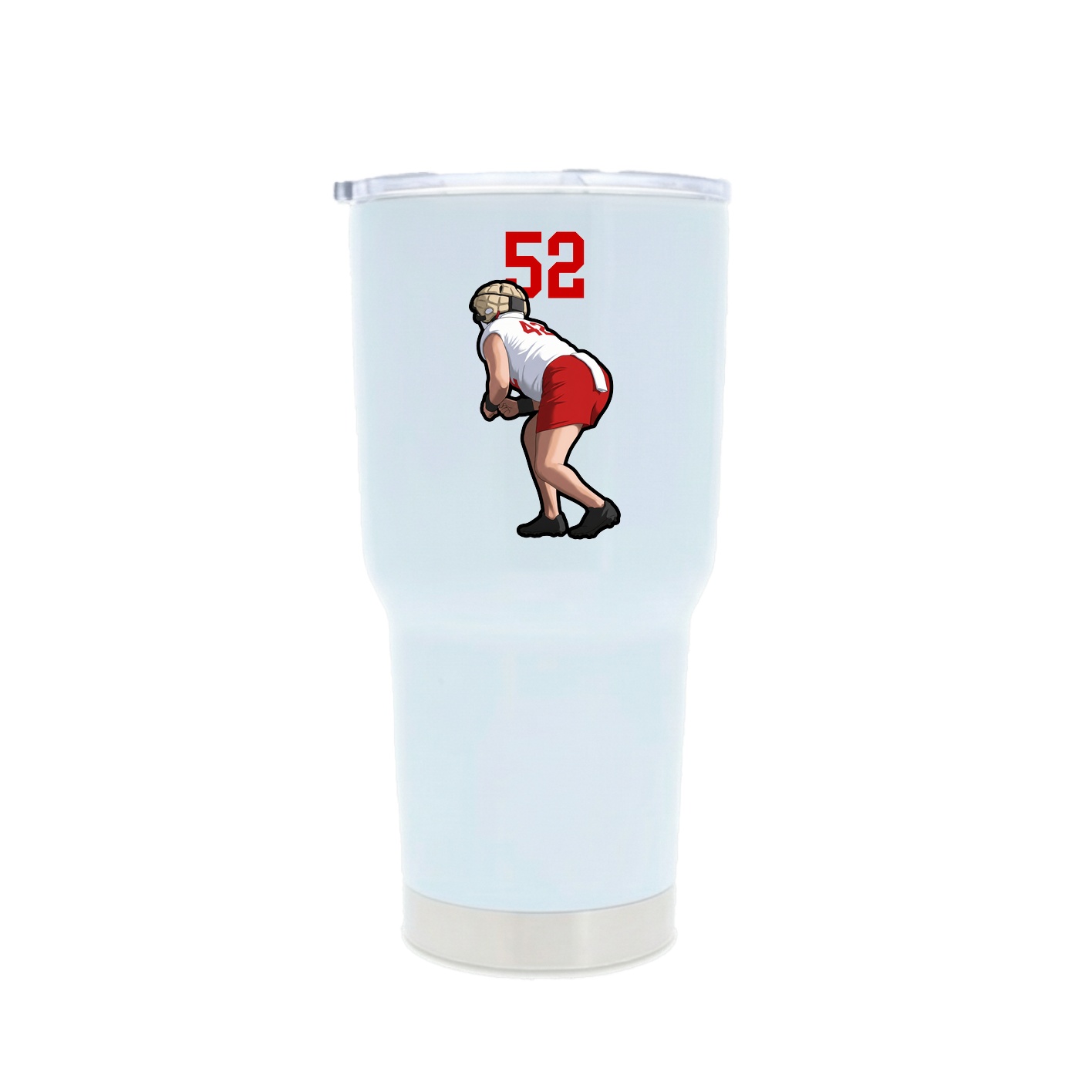 30oz Stainless Steel Tumbler — Number Top in White