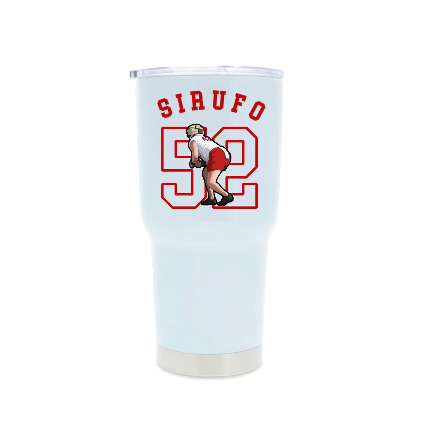 30oz Stainless Steel Tumbler — Shirsey Arch in White