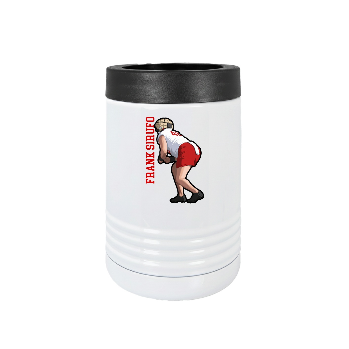 Beverage Holder — Name Vertical in White