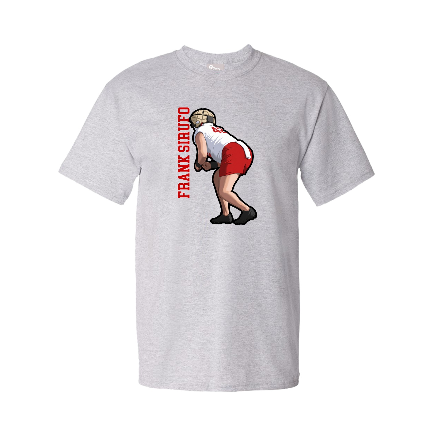 Youth Tee — Name Vertical in Grey