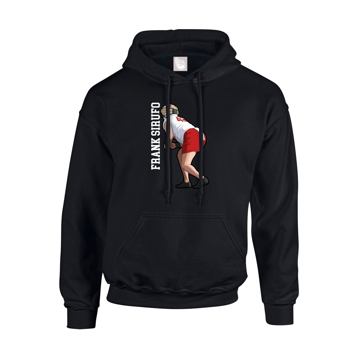 Hoodie — Name Vertical in Black