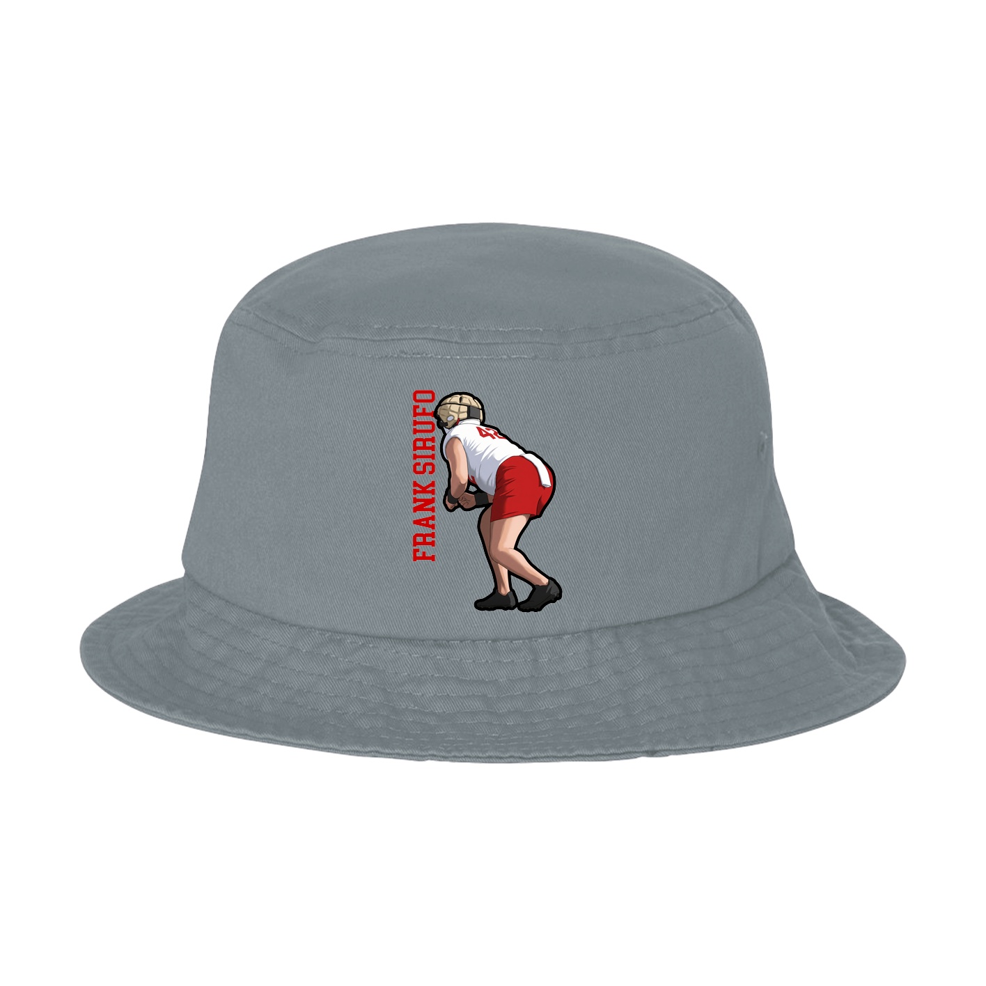 Bucket Cap — Name Vertical in Grey
