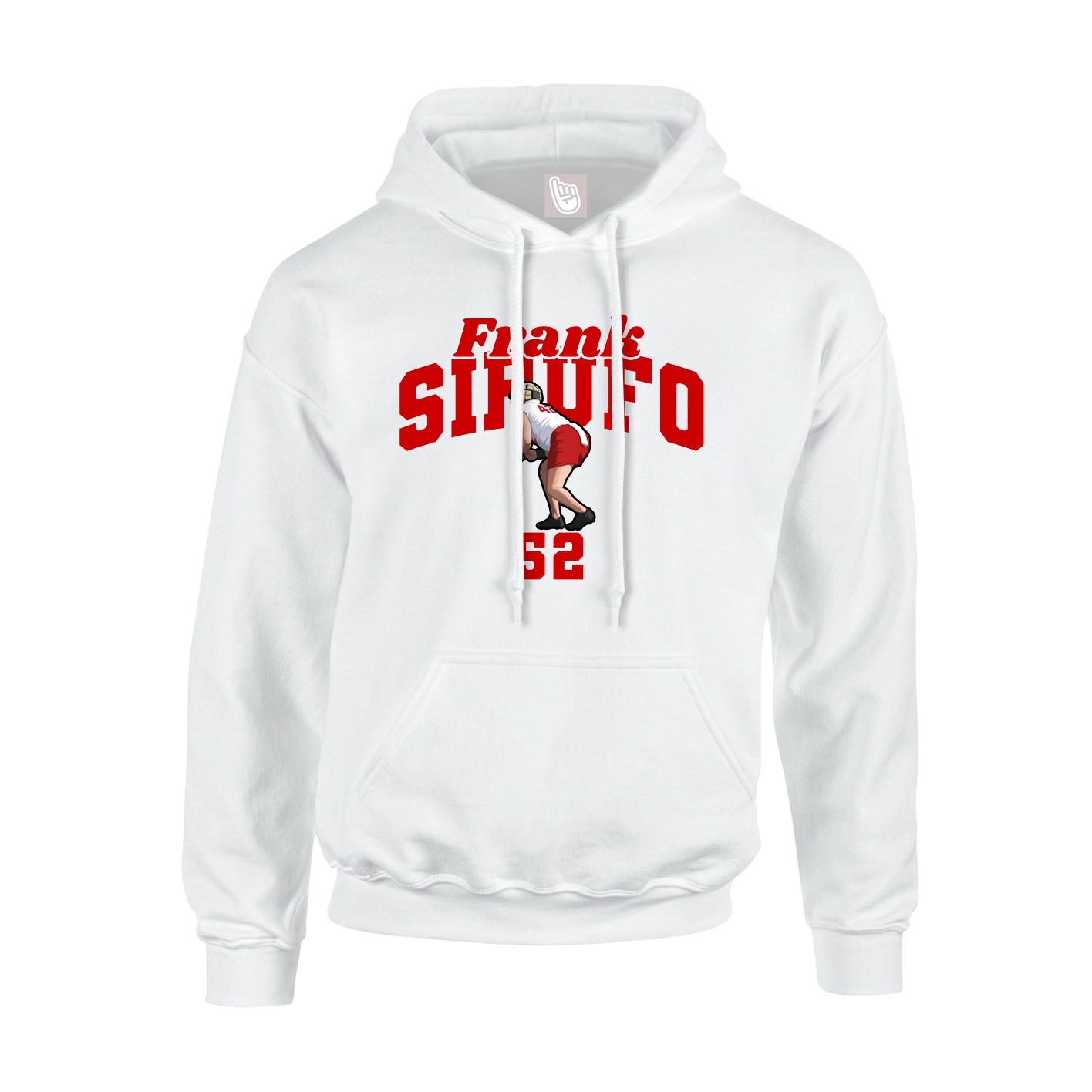 Youth Hoodie — Signature Arch in White