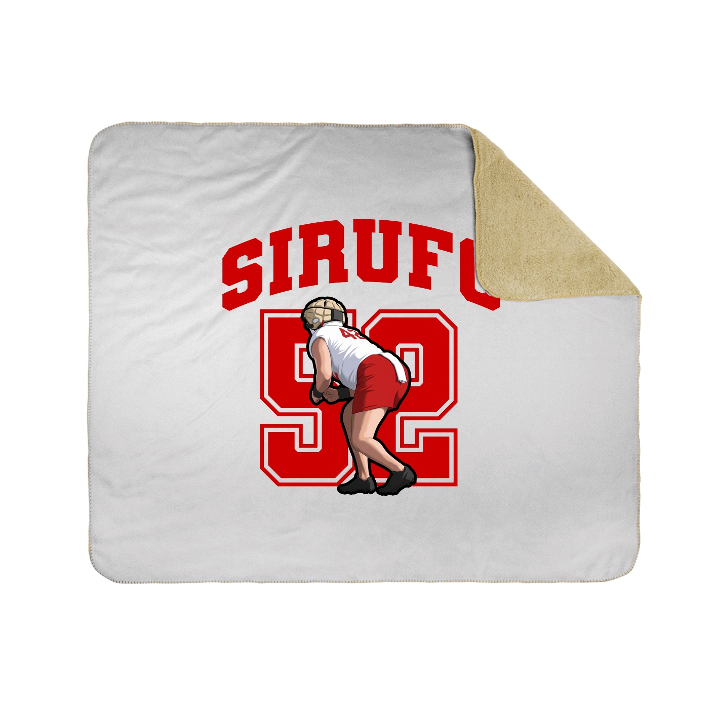 Throw Blanket — Number in White