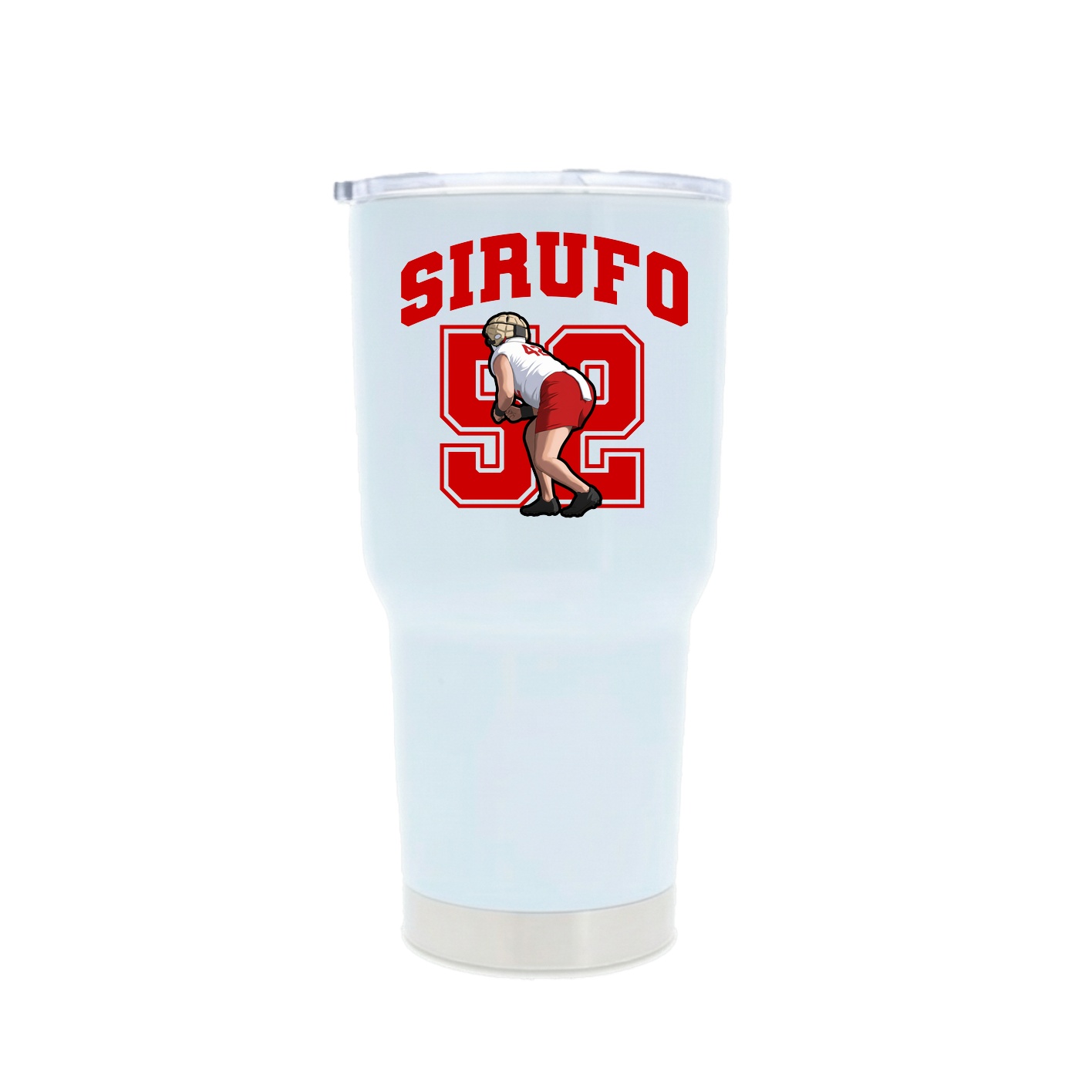 30oz Stainless Steel Tumbler — Number in White