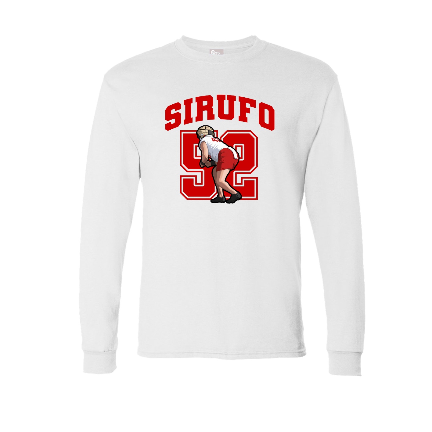 Long Sleeve Tee — Number in White