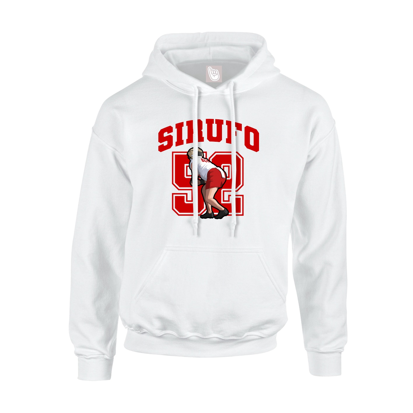 Hoodie — Number in White