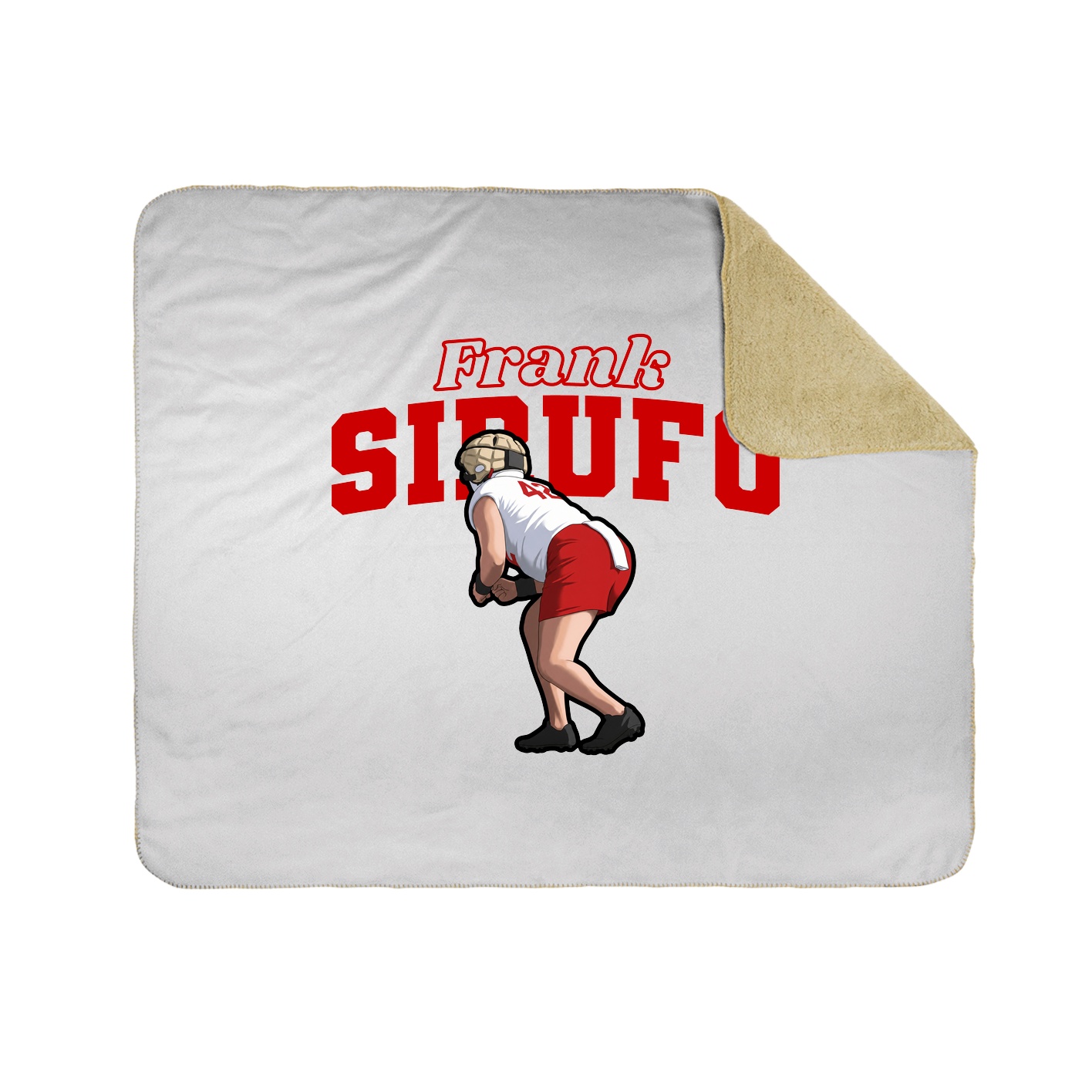 Throw Blanket — Name Arch in White
