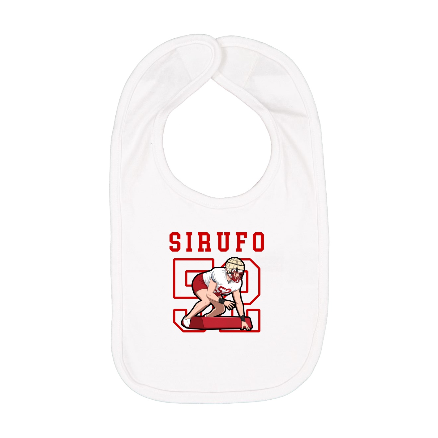 Infant Bib — Shirsey in White
