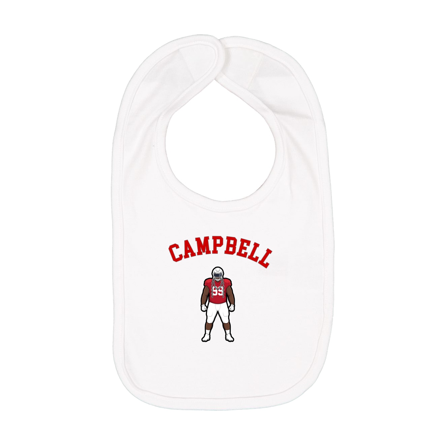 Infant Bib — Shirsey Arch in White