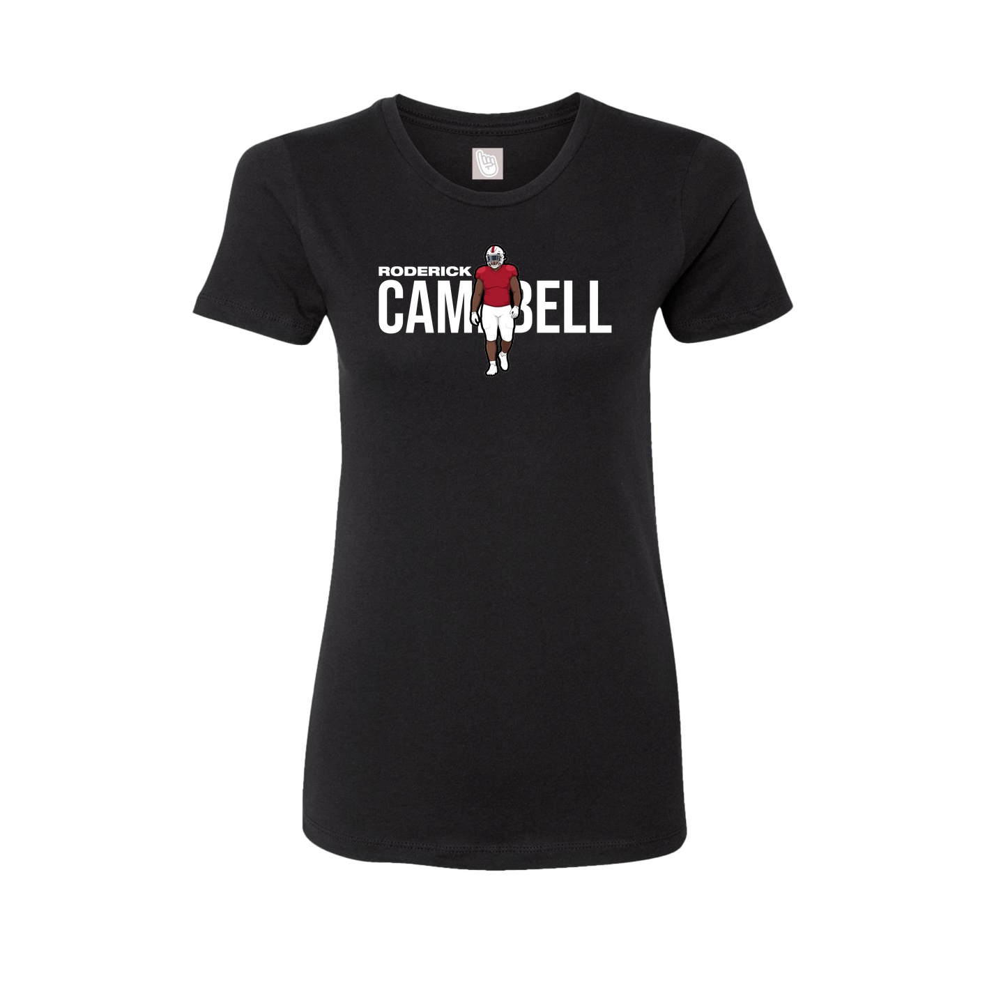 Fitted Women's Tee — Player Name in Black