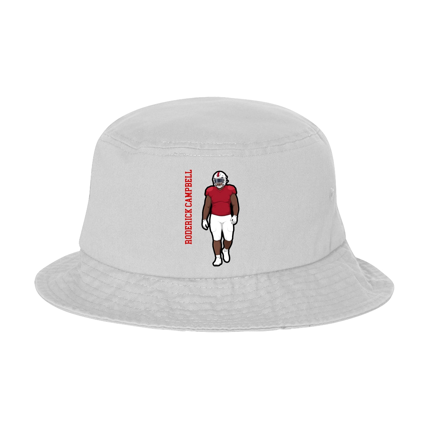 Bucket Cap — Name Vertical in White