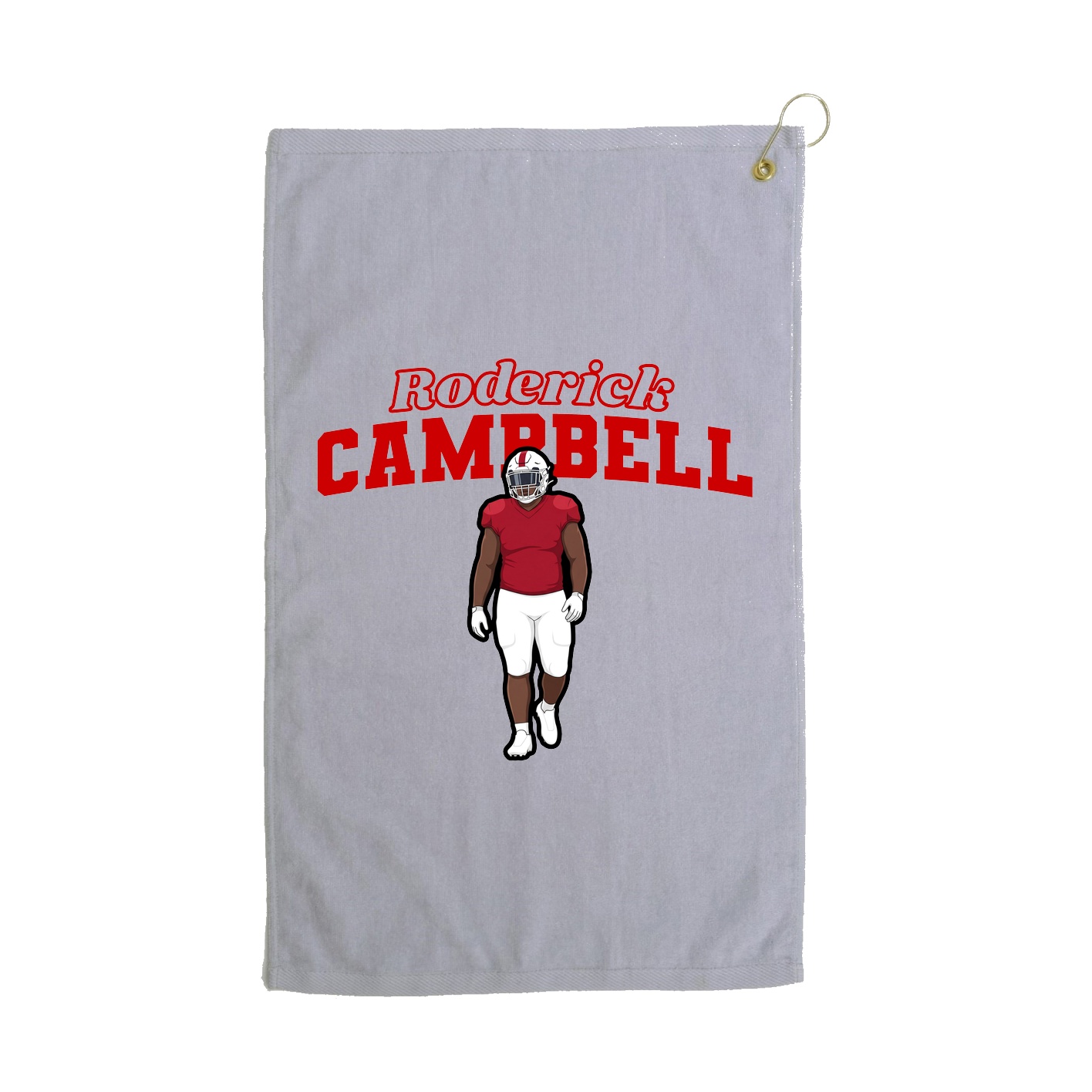 Golf Towel — Name Arch in Grey