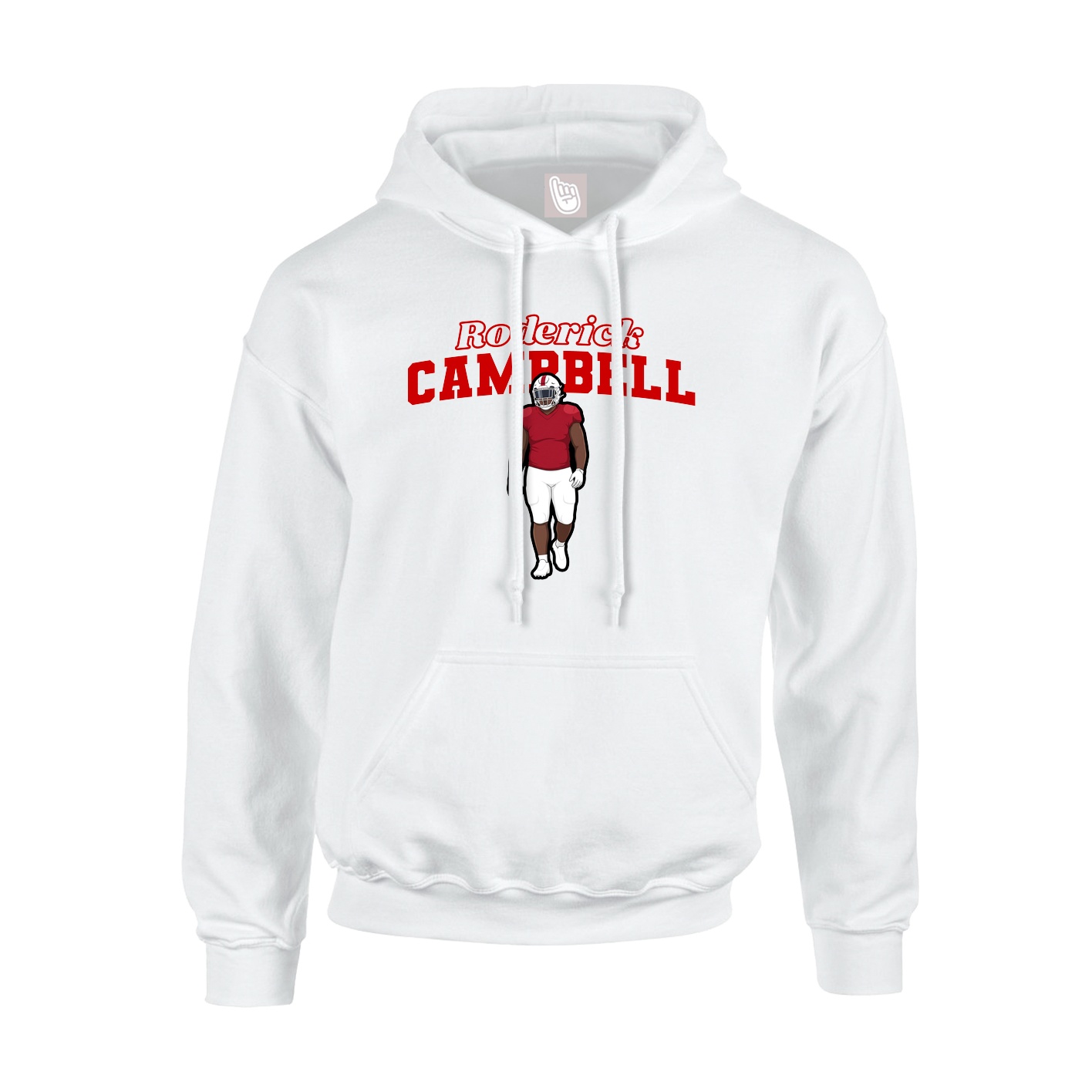 Hoodie — Name Arch in White