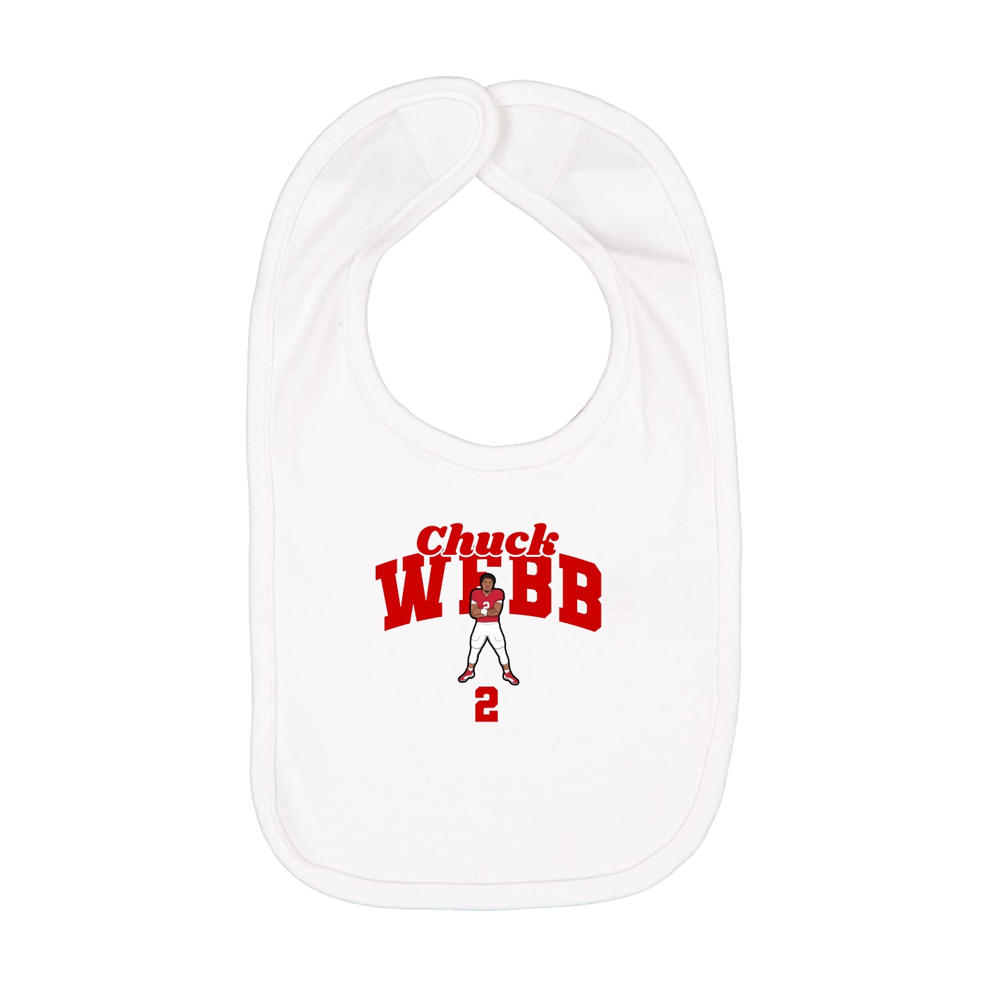 Infant Bib — Signature Arch in White