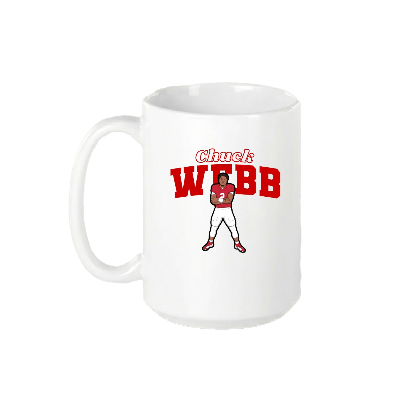 15oz Coffee Mug — Name Arch in White
