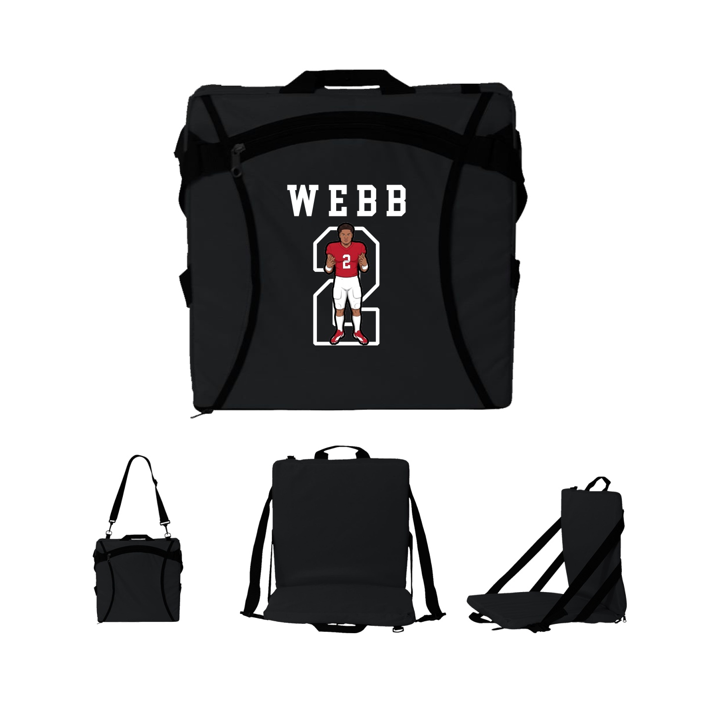 Folding Stadium Seat — Shirsey in Black